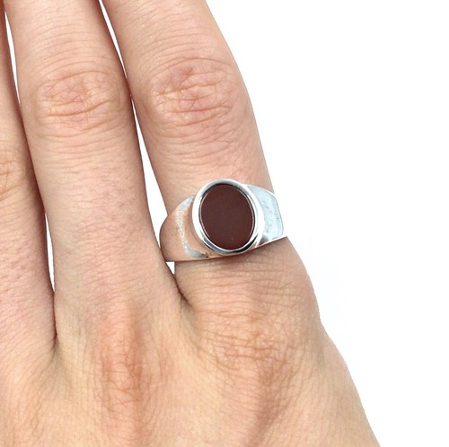 925 silber ring - ring, karneol