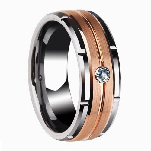 Herren ring edelstahl zirkon - herren,