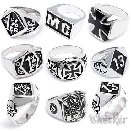 Edelstahl biker ring - edelstahl,
