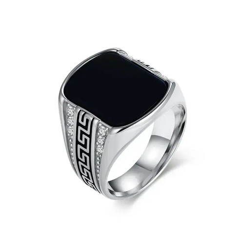 Retro edelstahl herren ring - herren,