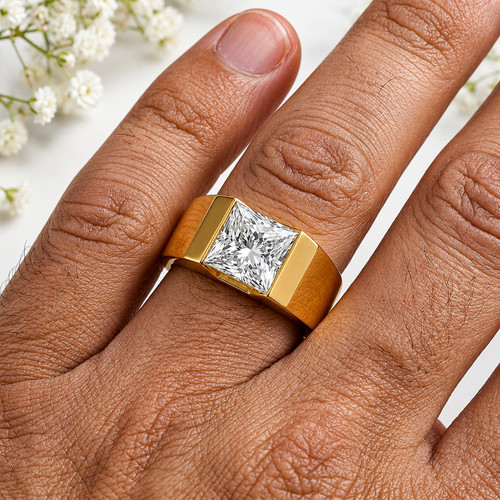 Herren solitärring kt - 3,00,