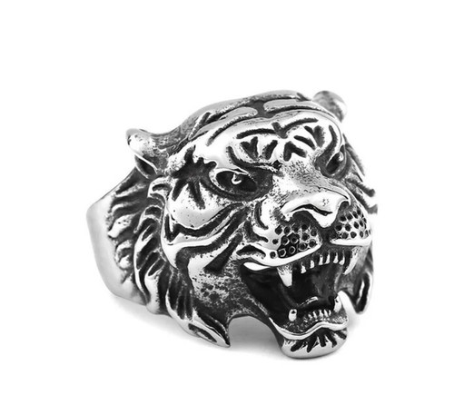 Tigerring edelstahl silber - tigerring,