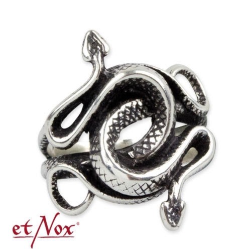 Schlange edelstahl gothic ring - schlange,