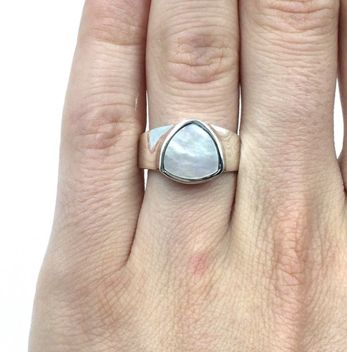 925 silber ring perlmutt - ring,