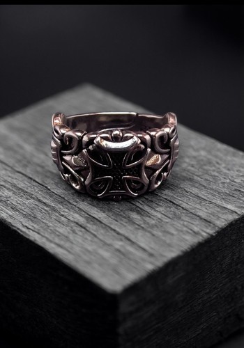 Versilberter ring vintage stil - versilberter,
