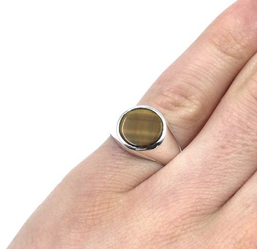 925 silber ring tigerauge - 925,