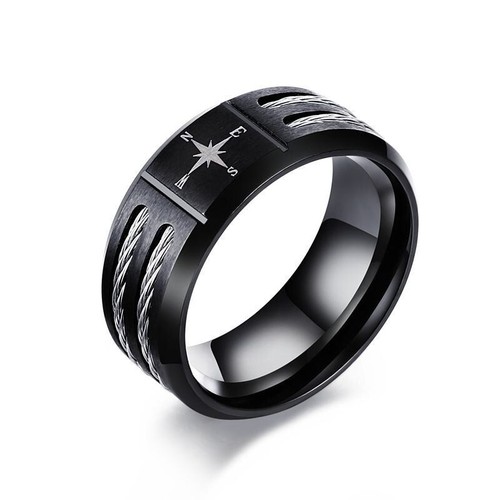 Herren ring edelstahl bandring - herren,