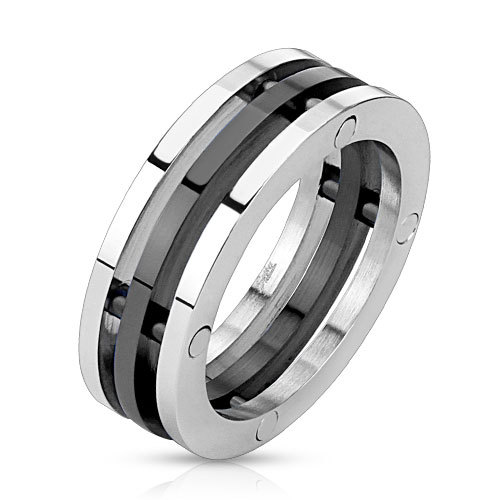 Ring ringe herren - 3, edelstahl