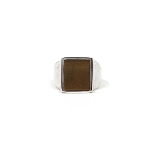 925 silber siegel ring - silber,