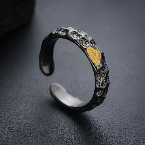 Offener ring schwarz gold - offener,