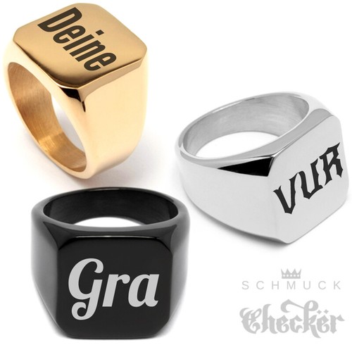 Herren ring mit gravur silber - gravur,