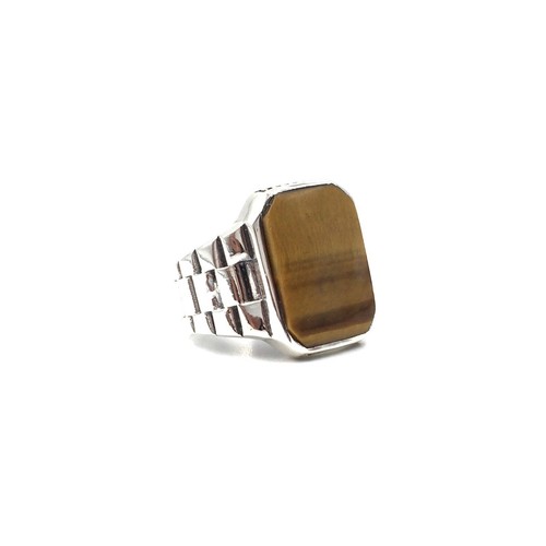 925 silber ring tigerauge - 925,