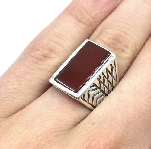 925 silber ring roter - 925,